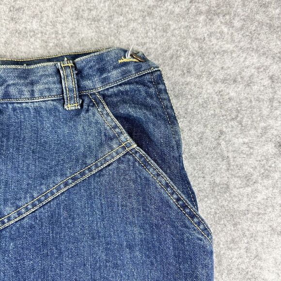 Vintage Cherokee Denim Maxi Skirt Size 5 Bareback 60s 70s Talon 42 USA Made - Picture 9 of 16